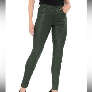 KUT from the Kloth Donna Coated High Waist Ankle Skinny Jeans